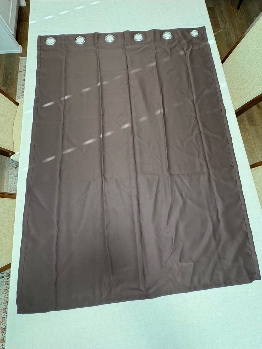 Four Solid Brown Grommet Curtain Panel - Brand Unknown